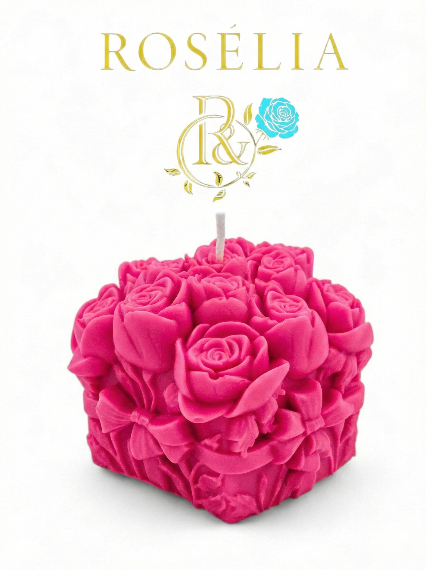 Kırmızı Gül Buketi Hediye Paketi Valentine Collection Dekoratif Mum - Sevgililer Günü | Rosélia
