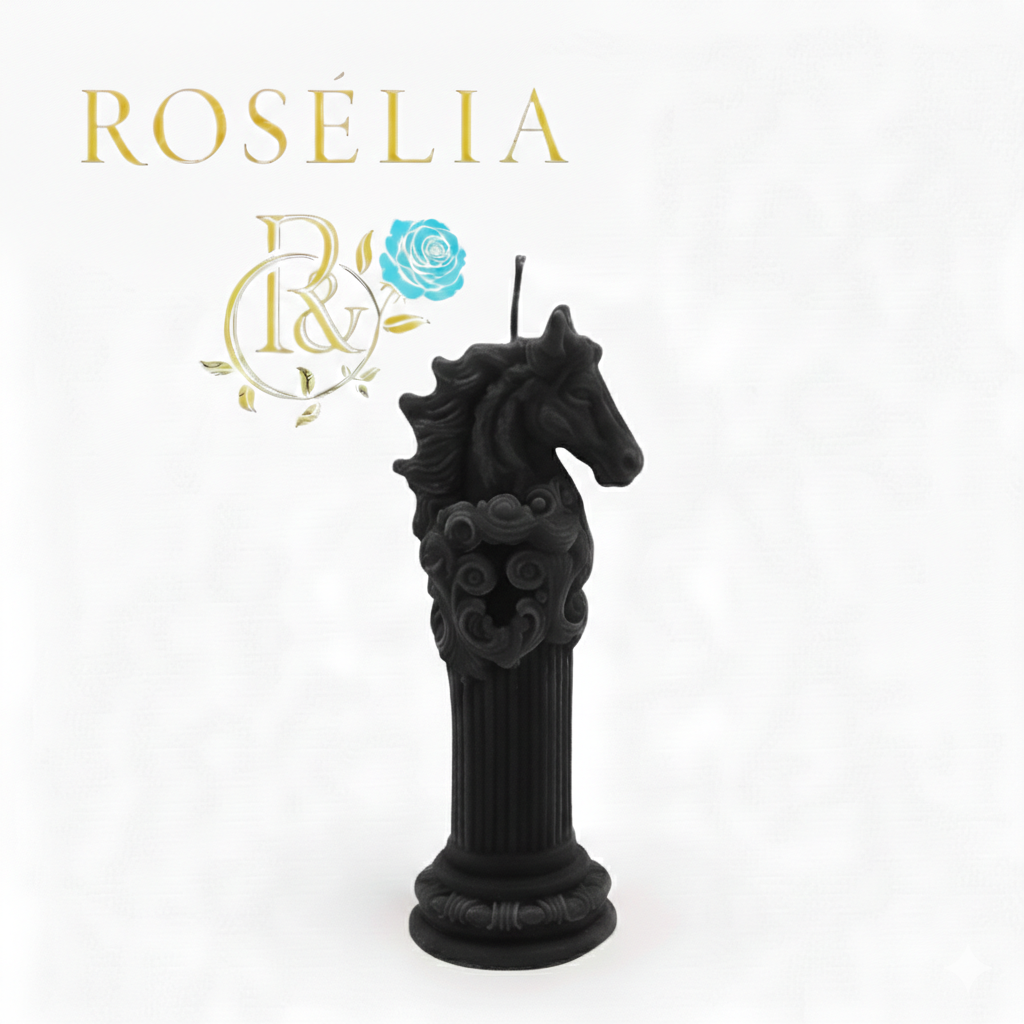 Işığın ve Özgürlüğün Buluştuğu At Figürü 2 Dekoratif Mum | Rosélia