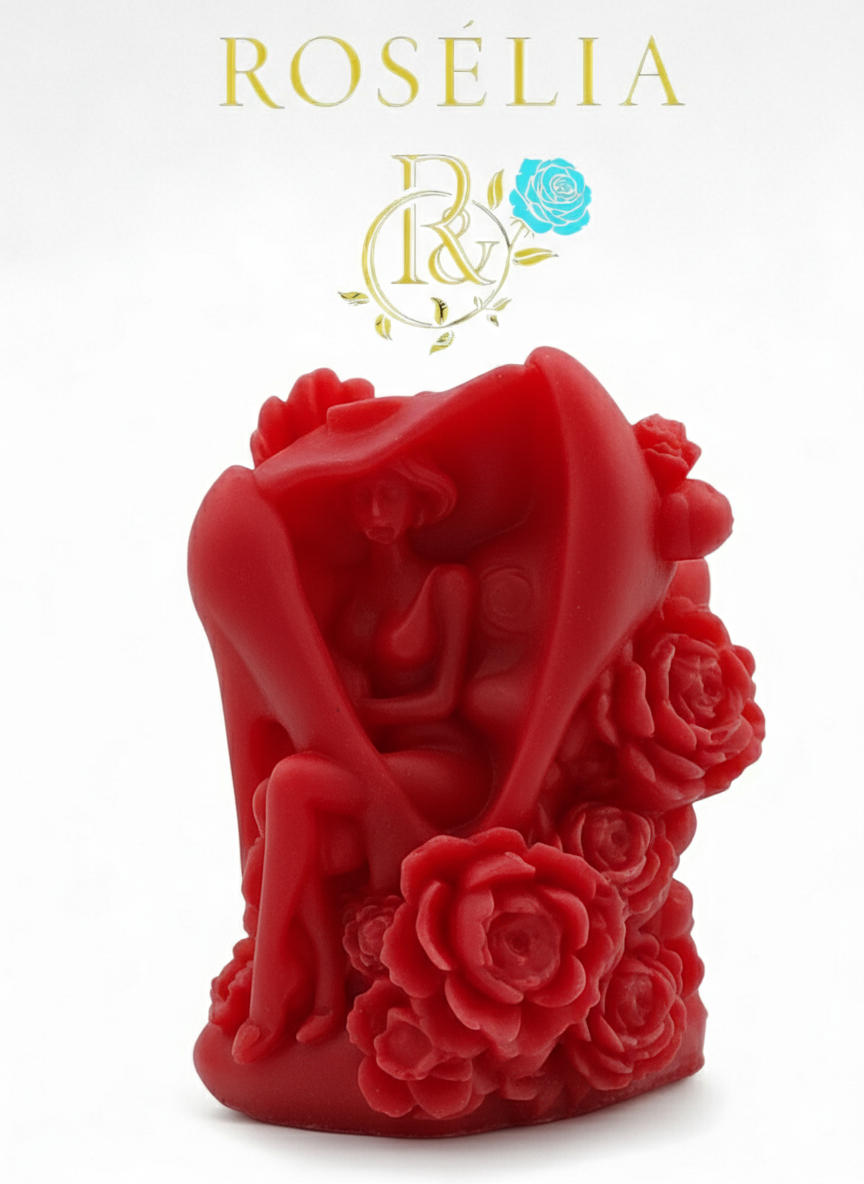 Topuklu Ayakkabı ve Çiçek Detaylı Lady Collection Dekoratif Mum | Rosélia