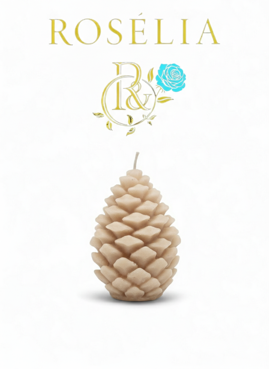 Kozalak Mum - El Yapımı Dekoratif Kozalak Mum | Rosélia