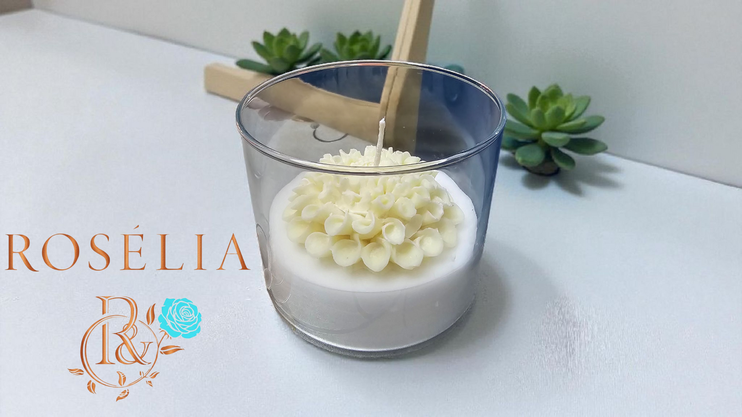 Rosélia Çiçek Mum Bardak