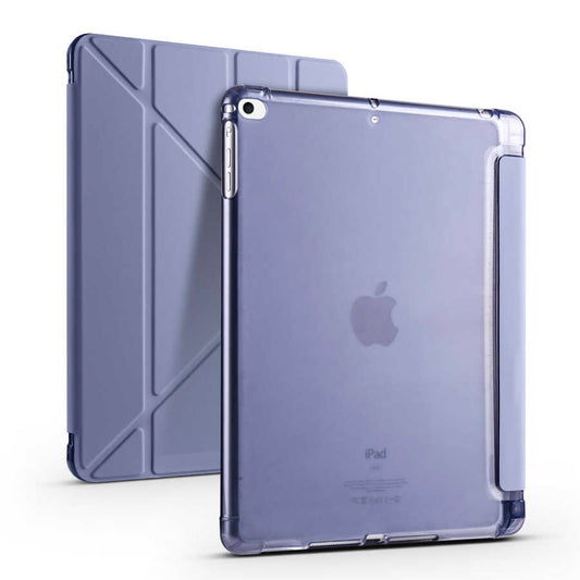 Apple iPad 9.7 2018 (6.Nesil) Kılıf Zore Tri Folding Kalem Bölmeli Standlı Kılıf Lacivert