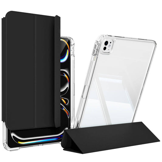 Apple iPad Pro 11 2025 M5 Kılıf Magnetik Ayrılabilen Airbagli Zore Sliding Tablet Kılıfı Açık Yeşil