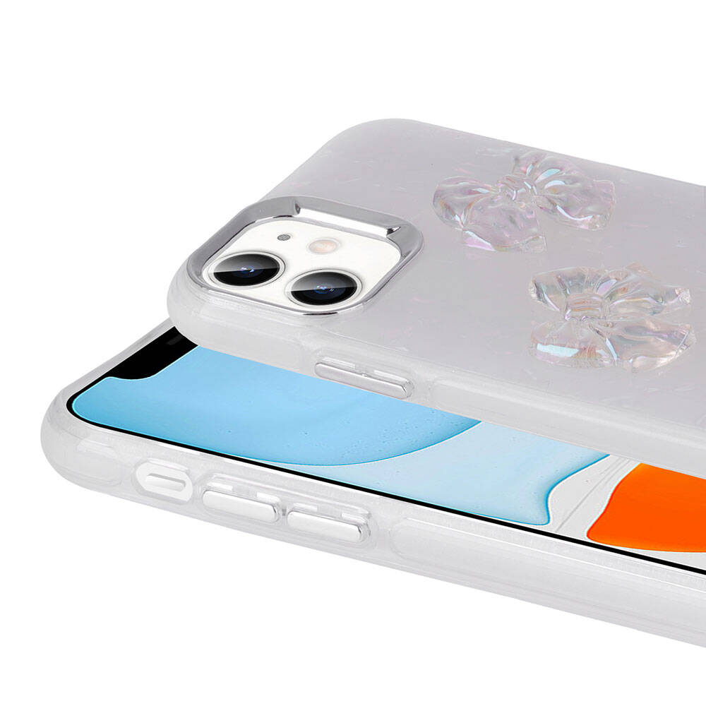 Apple iPhone 11 Kılıf Kabartma Figürlü Parlak Zore Eralli Silikon Kapak Ayı