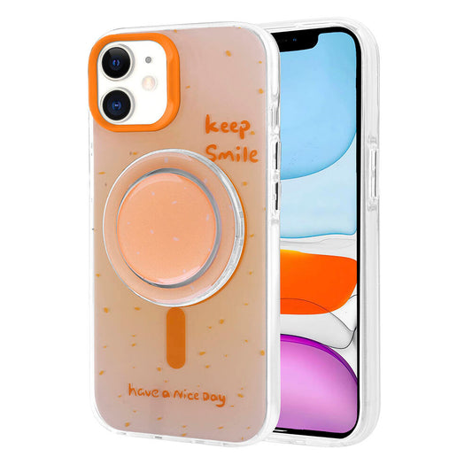 Apple iPhone 11 Kılıf M-safe Şarj Özellikli Tak-Çıkar Pop Soketli Zore Tiktok Kapak Mor