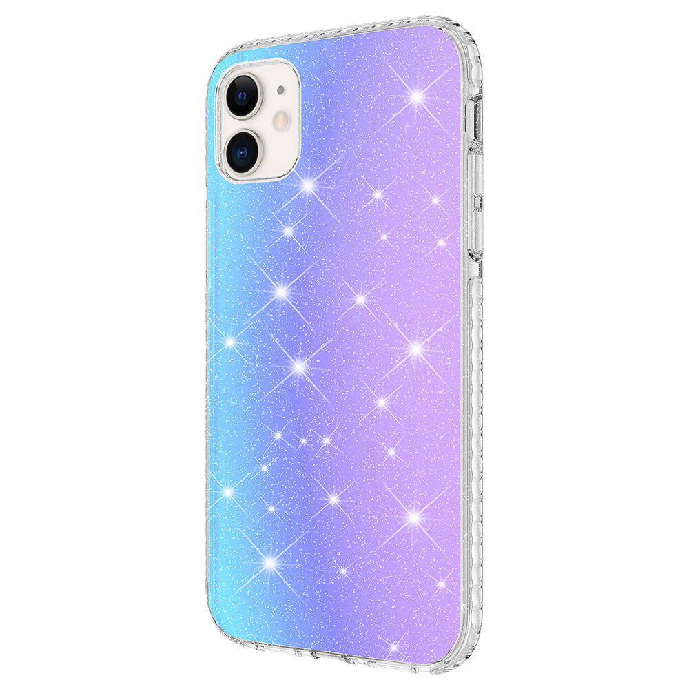 Apple iPhone 11 Kılıf Parlak Renk Geçişli Zore Velle Kapak Pembe