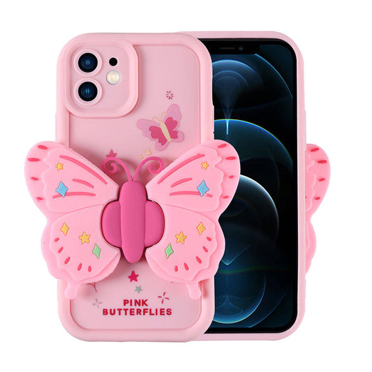 Apple iPhone 12 Kılıf Kamera Korumalı Figür Tasarımlı Zore Kapya Kapak Koyu Kahve