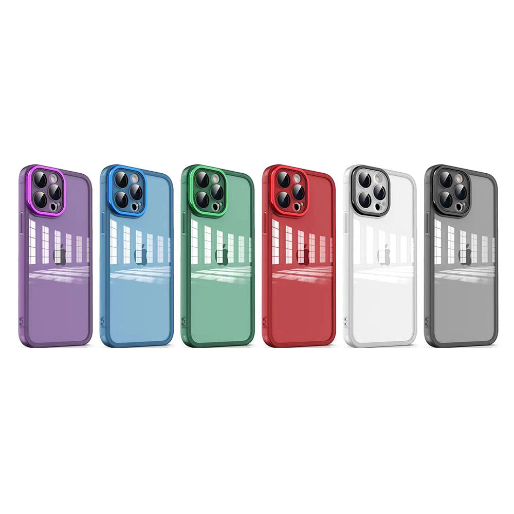 Apple iPhone 13 Pro Kılıf Kamera Korumalı Transparan Zore Post Kapak Mavi