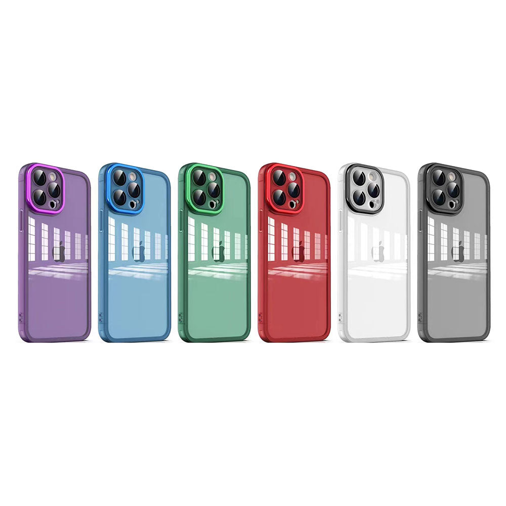 Apple iPhone 13 Pro Max Kılıf Kamera Korumalı Transparan Zore Post Kapak Mavi