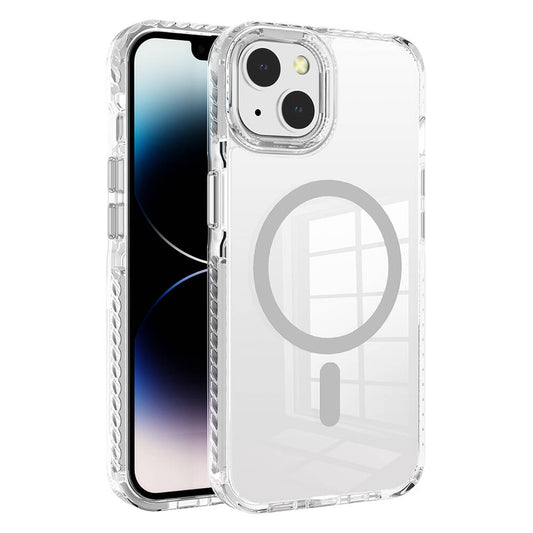 Apple iPhone 14 Kılıf M-safe Şarj Özellikli Airbagli Takılabilir Askı Aparatlı Zore Nana Kapak Turuncu