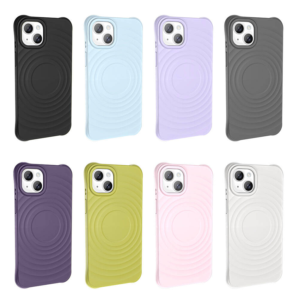 Apple iPhone 14 M-safe Şarj Özellikli Airbagli Mat Görünümlü Zore Hepi Kapak Lila