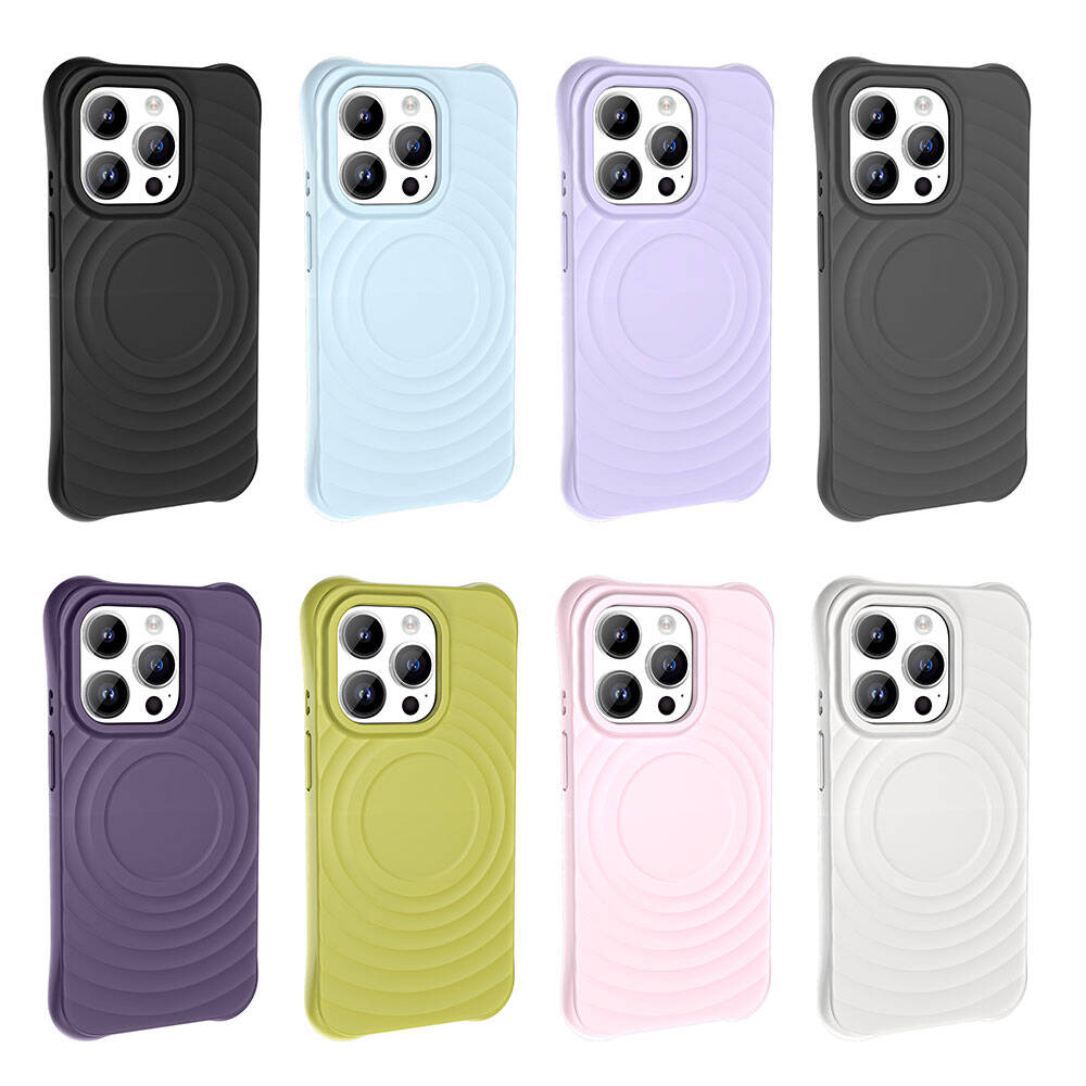 Apple iPhone 14 Pro M-safe Şarj Özellikli Airbagli Mat Görünümlü Zore Hepi Kapak Gri