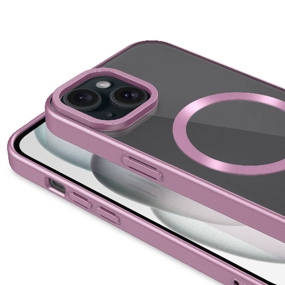 Apple iPhone 15 Kılıf Mat Tasarımlı M-safe Wireless Şarj Özellikli Zore Mat Setro Kapak Açık Yeşil