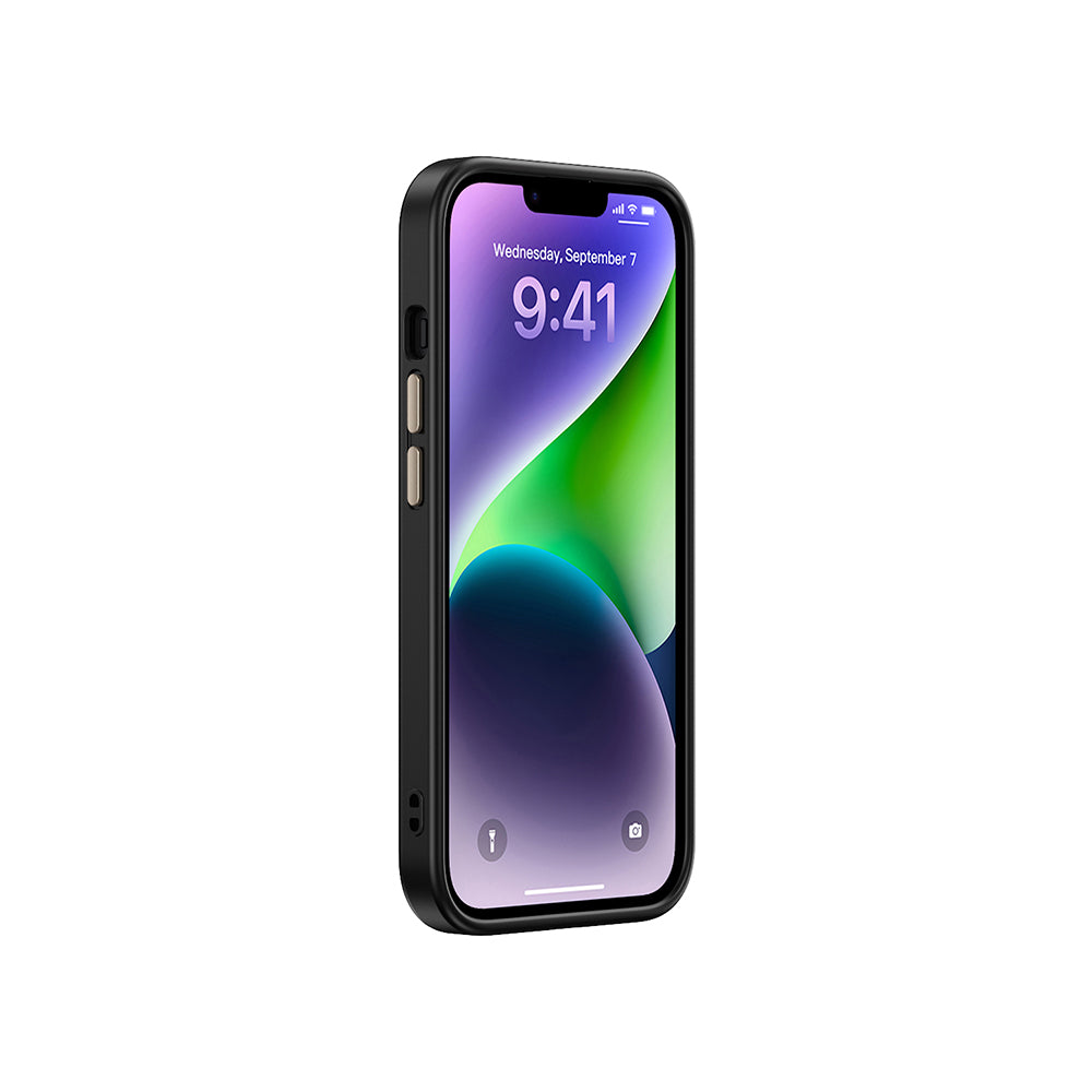 Apple iPhone 15 Plus Kılıf M-safe Şarj Özellikli Karbon Fiber Görünümlü Zore Antina Kapak Siyah