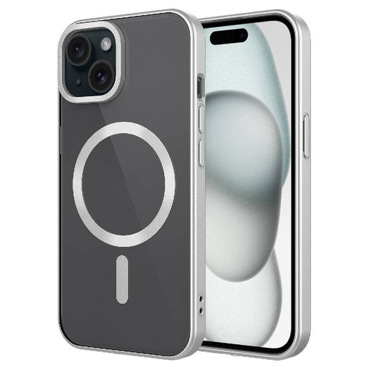 Apple iPhone 15 Plus Kılıf Mat Tasarımlı M-safe Wireless Şarj Özellikli Zore Mat Setro Kapak Açık Yeşil