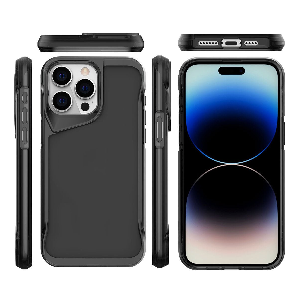 Apple iPhone 15 Pro Kılıf Zore T-Max Kapak Koyu Gri