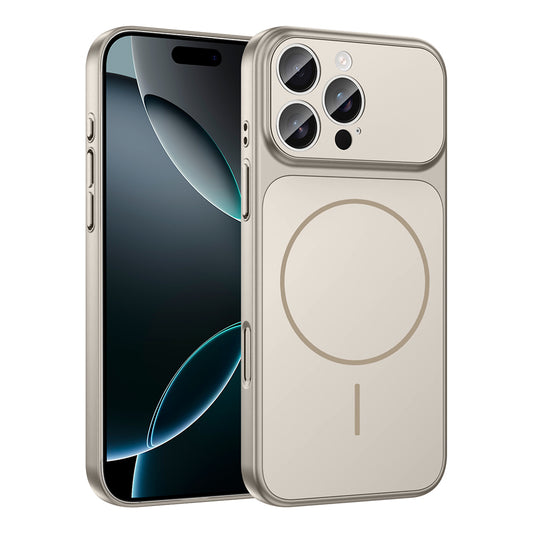 Apple iPhone 15 Pro Max Kılıf Zore M-Safe Şarj Özellikli Kamera Korumalı Formen Kapak Turuncu