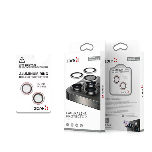 Apple iPhone 15 Zore Safir CL-15 Parmak İzi Bırakmayan Anti-Reflective Kamera Lens Koruyucu Yeşil