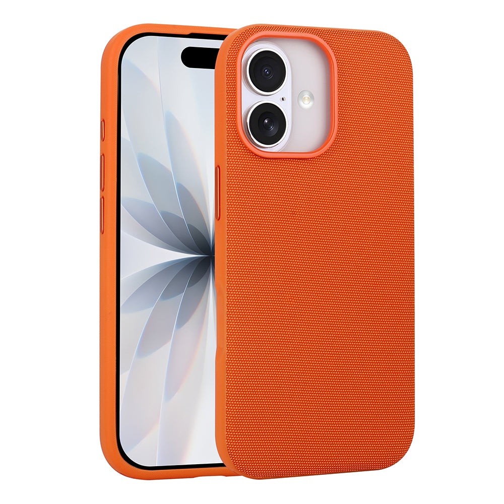 Apple iPhone 16 Kılıf M-Safe Şarj Özellikli Kumaş Tasarımlı Zore Miami Sert PC Kapak