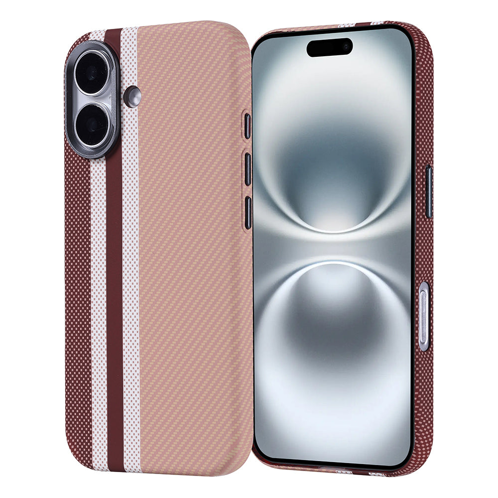 Apple iPhone 16 Kılıf M-safe Şarj Özellikli Karbon Fiber Görünümlü Zore Nekst Kapak Yeşil