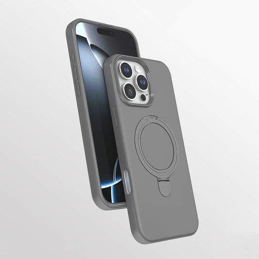 Apple iPhone 16 Pro Kılıf M-safe Şarj Özellikli Standlı Zore Samara Kapak Lila