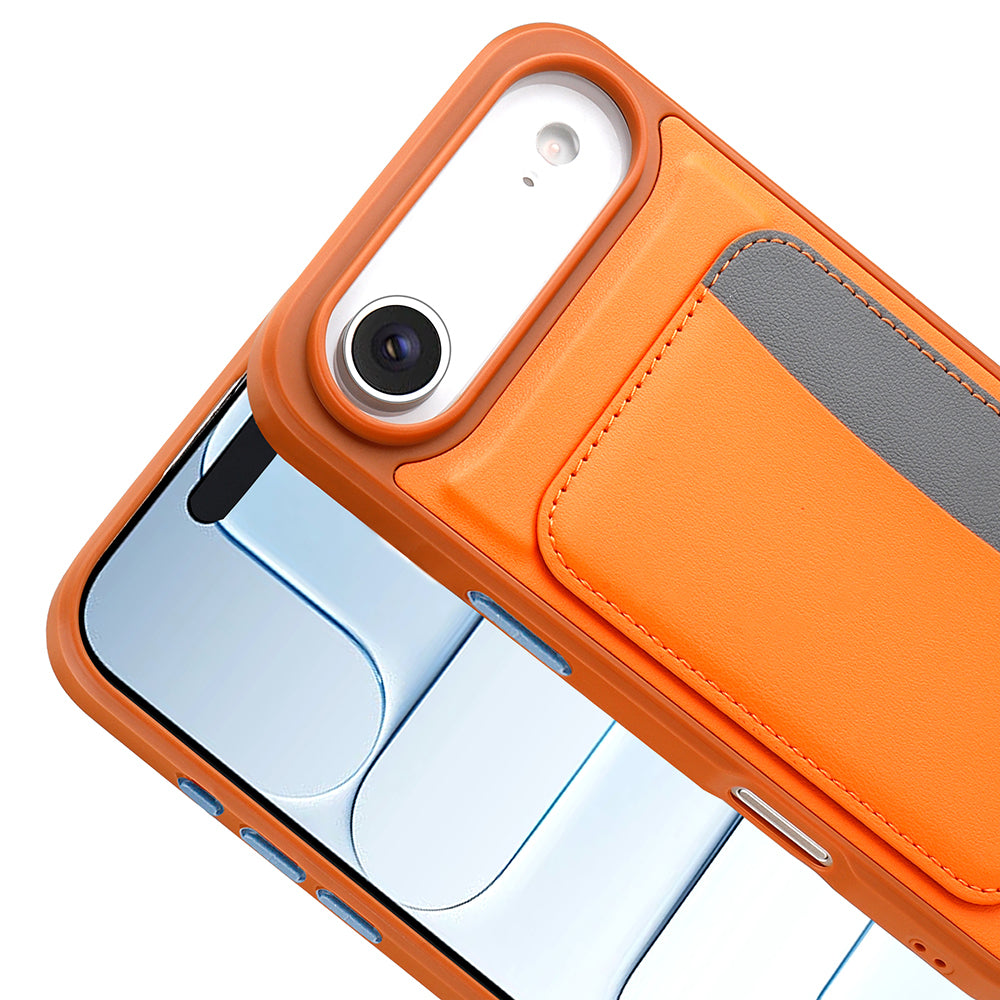 Apple iPhone 17 Air Kılıf Kartlıklı Zore X-Kart Silikon Kapak Koyu Gri