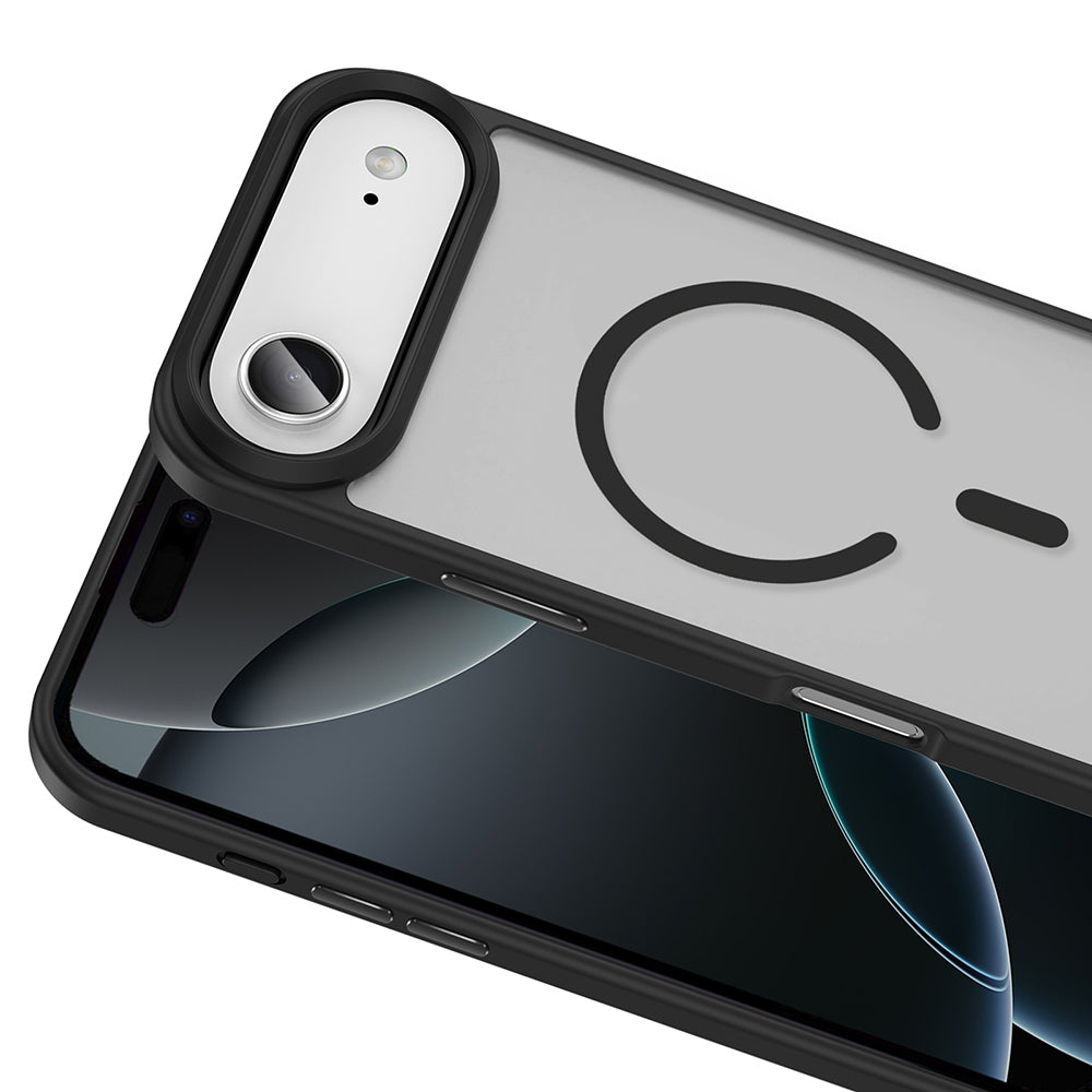 Apple iPhone 17 Air Kılıf M-safe Şarj Özellikli Mat Arka Yüzey Zore Sio Kapak Lacivert