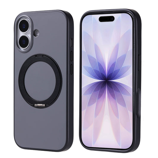 Apple iPhone 17 Kılıf M-Safe Şarj Özellikli Standlı Zore Proton Silikon Kapak Lacivert