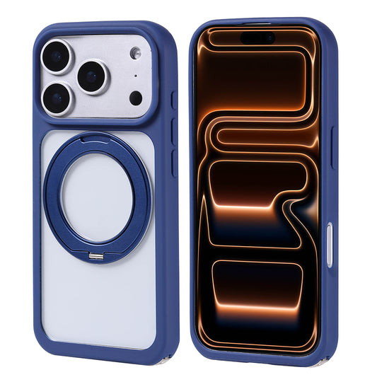 Apple iPhone 17 Pro Kılıf M-Safe Şarj Özellikli Standlı Zore Piza Silikon Kapak Siyah