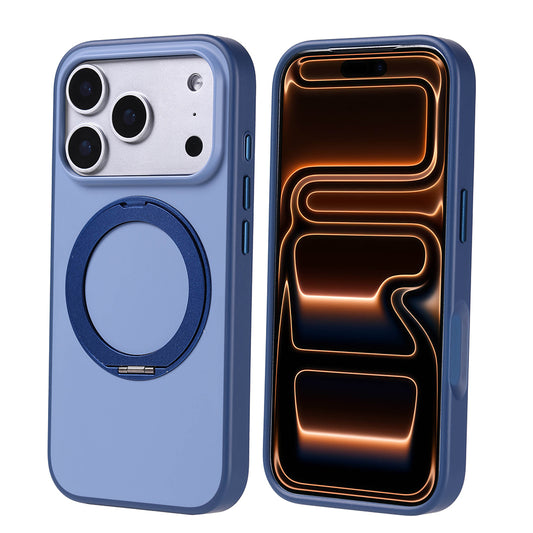 Apple iPhone 17 Pro Kılıf M-Safe Şarj Özellikli Standlı Zore Proton Silikon Kapak Gri