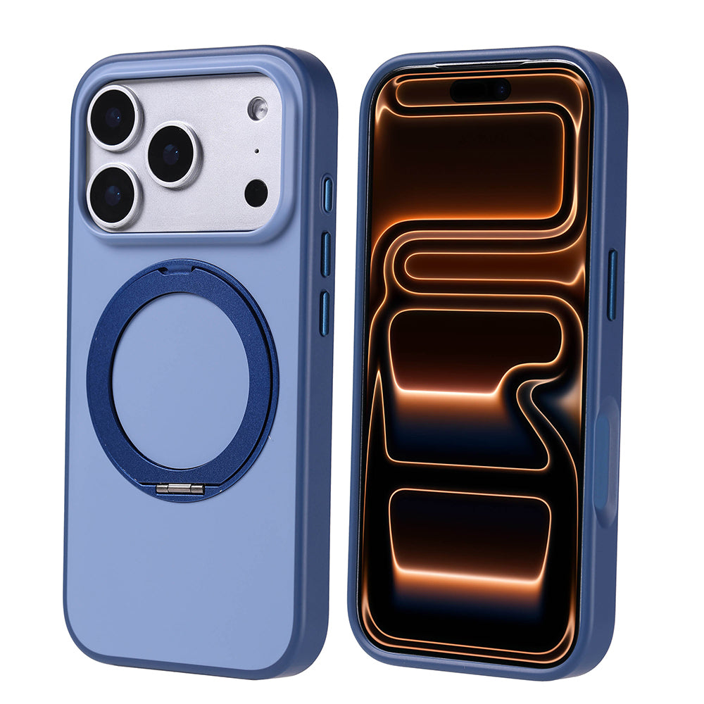 Apple iPhone 17 Pro Kılıf M-Safe Şarj Özellikli Standlı Zore Proton Silikon Kapak Turuncu