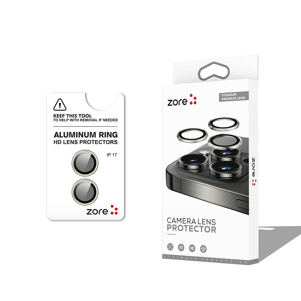 Apple iPhone 17 Zore CL-12 Premium Safir Parmak İzi Bırakmayan Anti-Reflective Kamera Lens Koruyucu Açık Mor