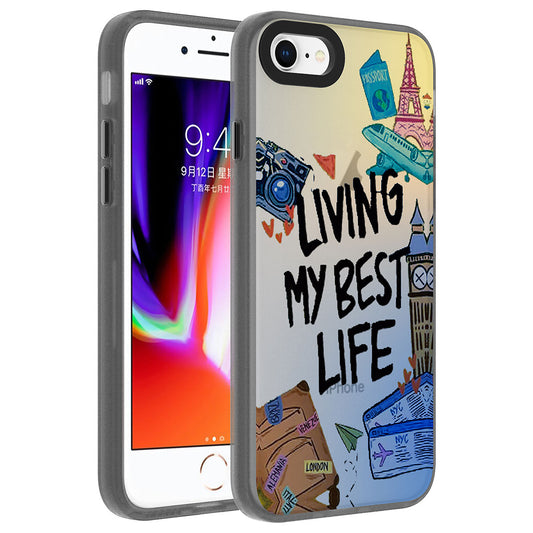 Apple iPhone SE 2020 Kılıf Desenli Zore Dragon Sert Kapak Astronot