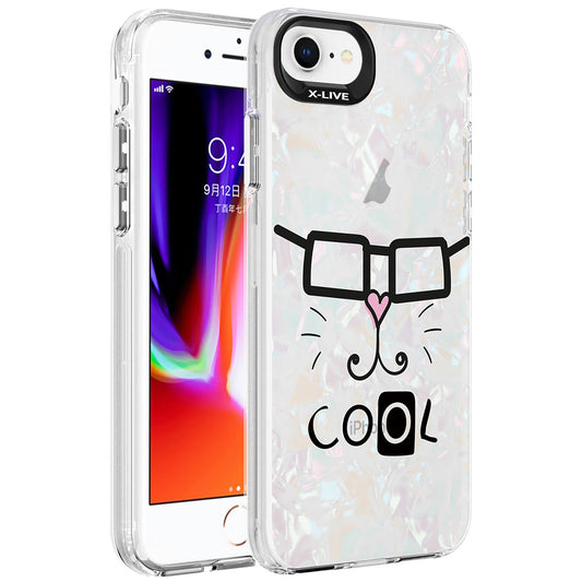 Apple iPhone SE 2022 Kılıf Mermer Desenli Zore Marbello Kapak Yeşil