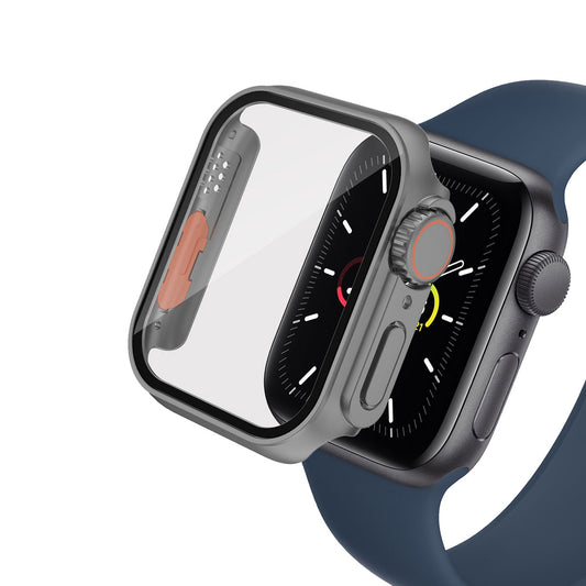 Apple Watch 38mm - Watch Ultra 49mm Kasa Dönüştürücü ve Ekran Koruyucu Zore Watch Gard 26 Gri