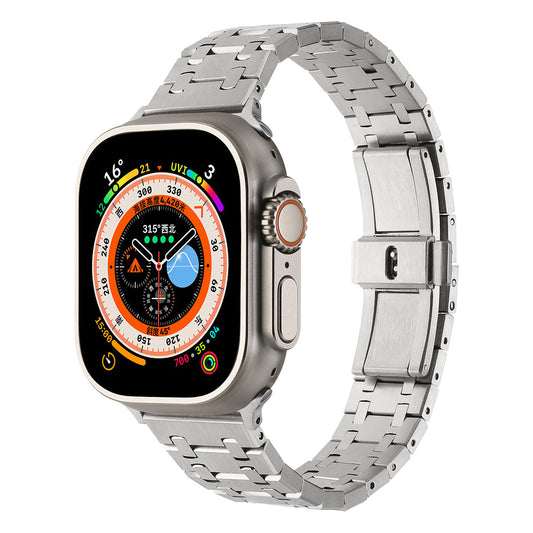 Apple Watch 7 41mm Zore KRD-83 Metal Kordon Gümüş