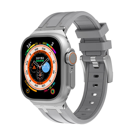 Apple Watch 7 45mm Zore KRD-89 Silikon Kordon Turuncu