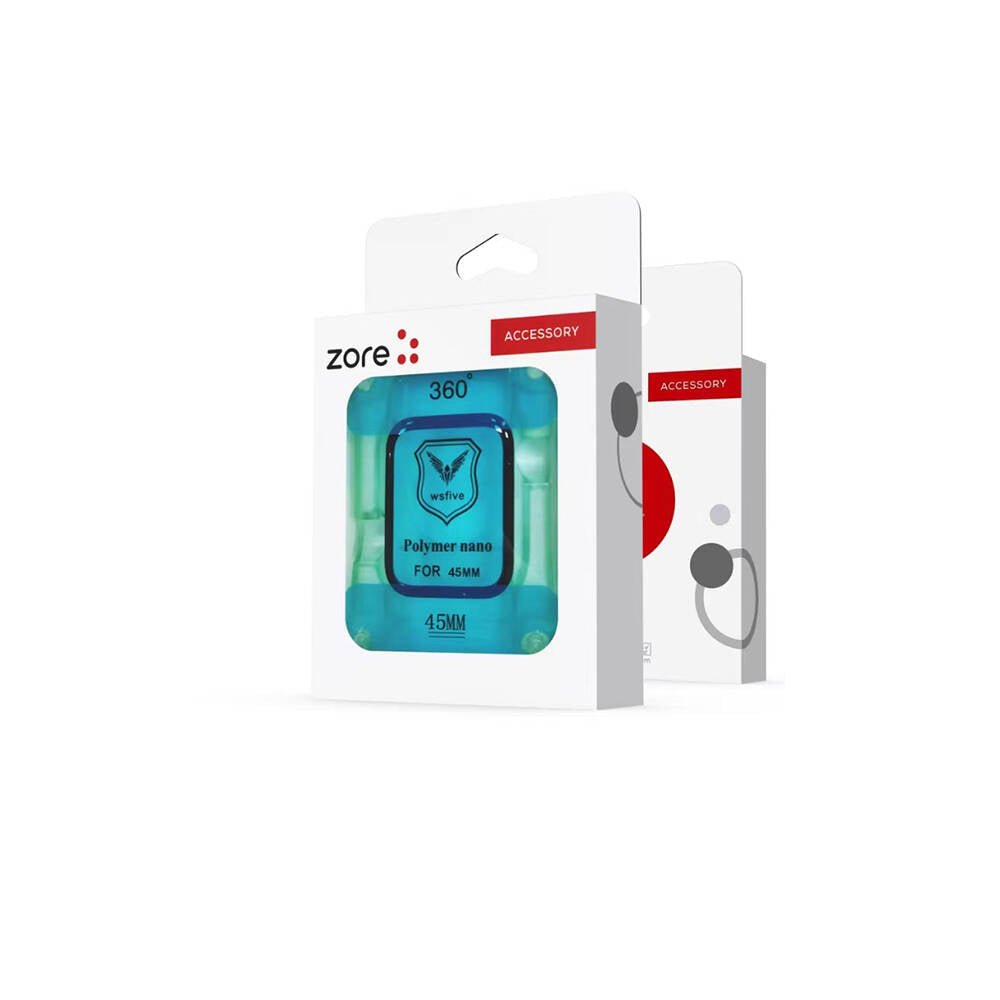 Apple Watch 7 45mm Zore Polymer Nano Ekran Koruyucu + Kolay Uygulama Aparatlı Siyah