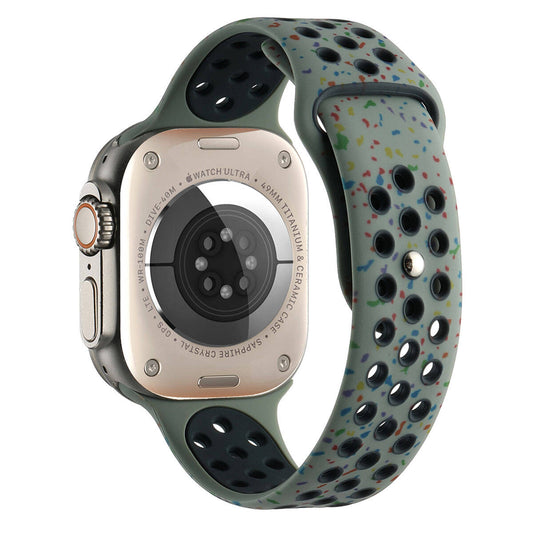 Apple Watch Ultra 49mm Kordon Yeni Seri 2023 KRD-02 Silikon Strap Kayış Beyaz
