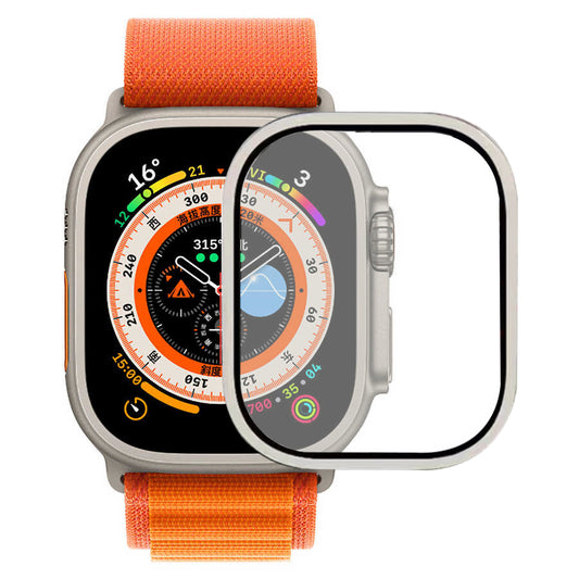 Apple Watch Ultra 49mm Zore ALM-02 Metal Çerçeveli Ekran Koruyucu