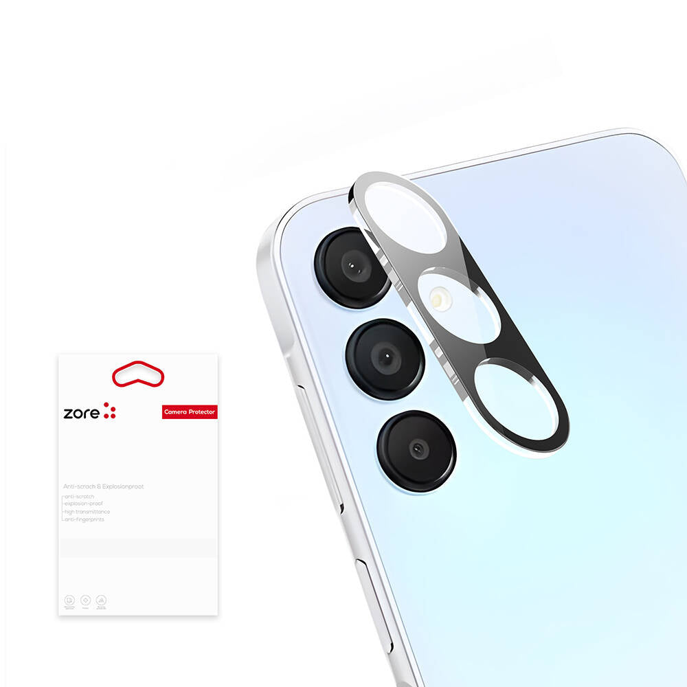 Galaxy A15 Zore 3D Kamera Camı Siyah