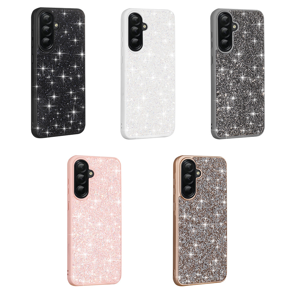 Galaxy A36 Kılıf Parlak Taşlı Tasarım Zore Pırlanta Kapak Pembe