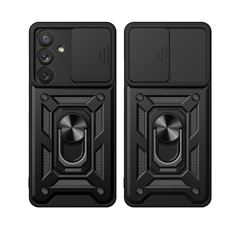 Galaxy A54 Kılıf Magnetik Standlı Kamera Korumalı Zore Sürgülü Vega Kapak Mavi