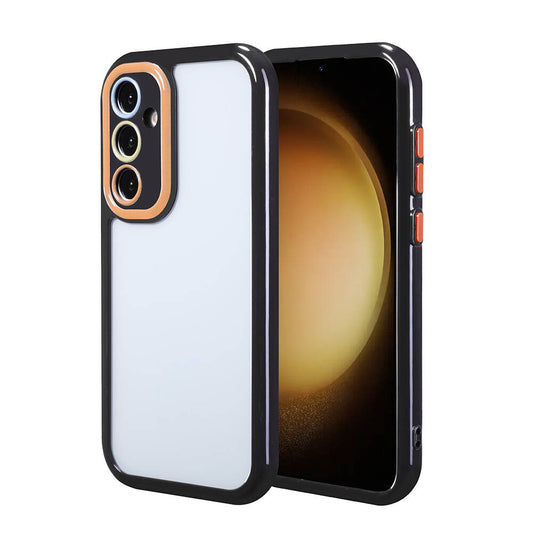 Galaxy S23 FE Kılıf Kamera Korumalı Renkli Kenar ve Çerçeve Tasarımlı Zore Vitamin Kapak Yeşil