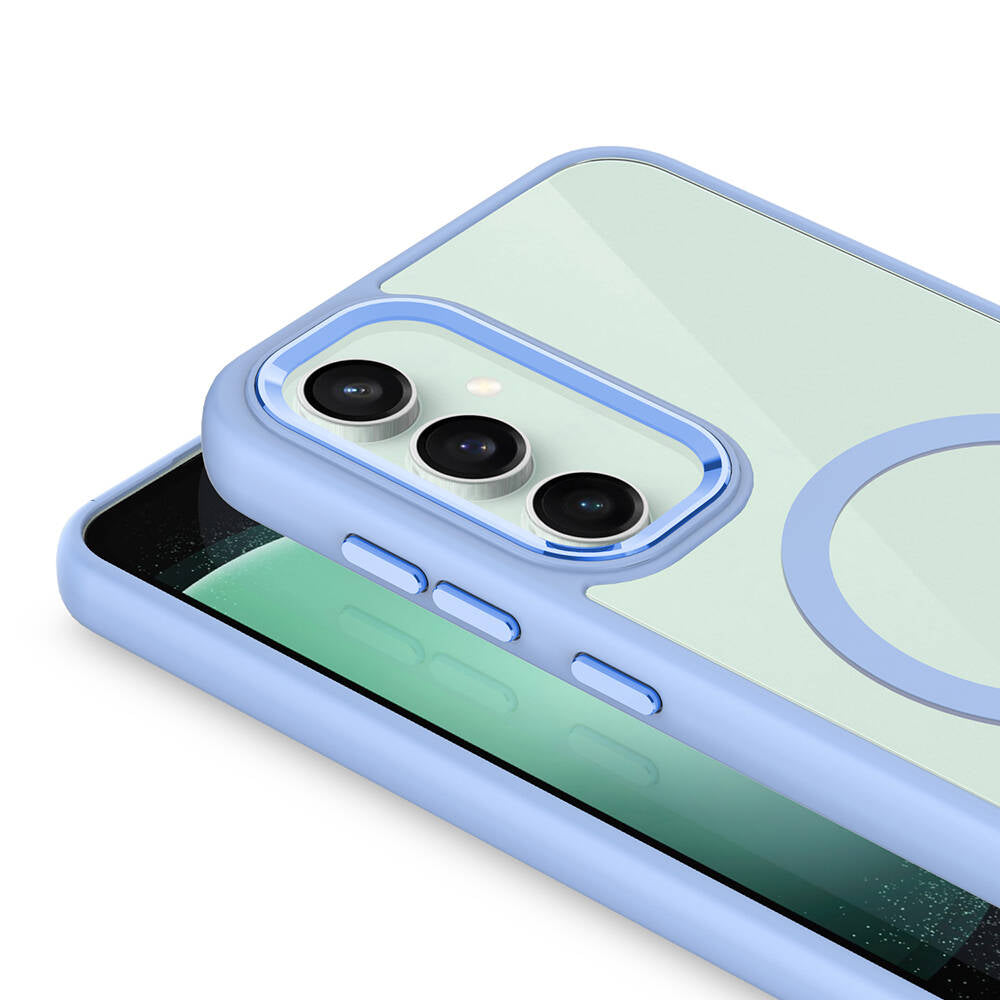 Galaxy S23 FE Kılıf Wireless Şarj Özellikli Zore Krom M-safe Silikon Kapak Siyah