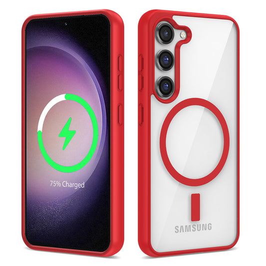 Galaxy S23 Plus Kılıf M-safe Wireless Şarj Özellikli Silikon Zore Ege Kapak Mor