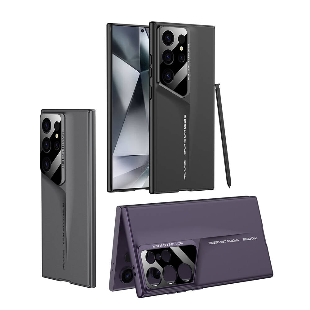 Galaxy S23 Ultra Kılıf Ultra İnce Kamera Korumalı Sert Rubber Zore Procase Kapak Siyah