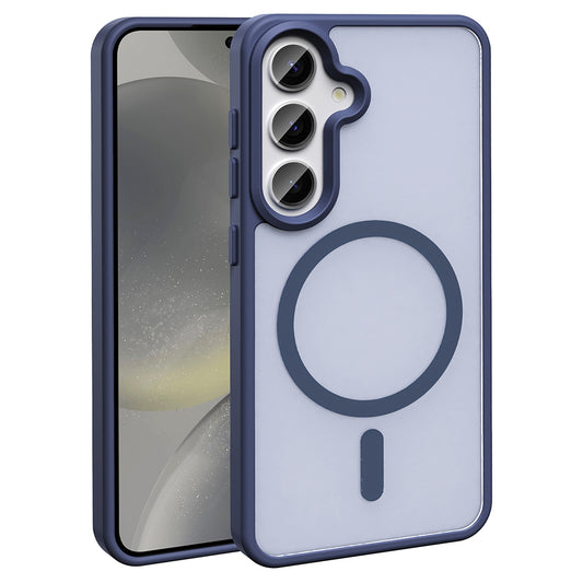 Galaxy S24 FE Kılıf M-safe Şarj Özellikli Mat Arka Yüzey Zore Sio Kapak Koyu Yeşil