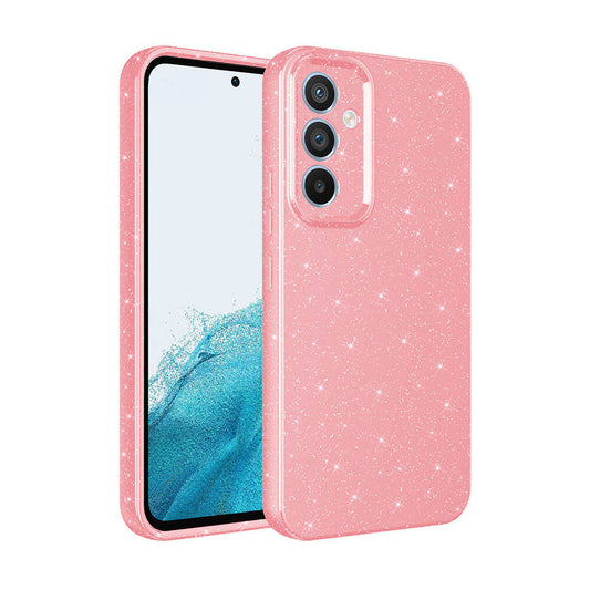 Galaxy S24 Plus Kılıf Kamera Korumalı Simli Lüks Zore Koton Kapak Gümüş