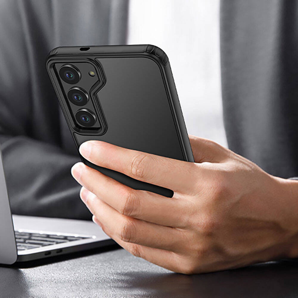 Galaxy S24 Plus Kılıf Zore Volks Kapak Siyah